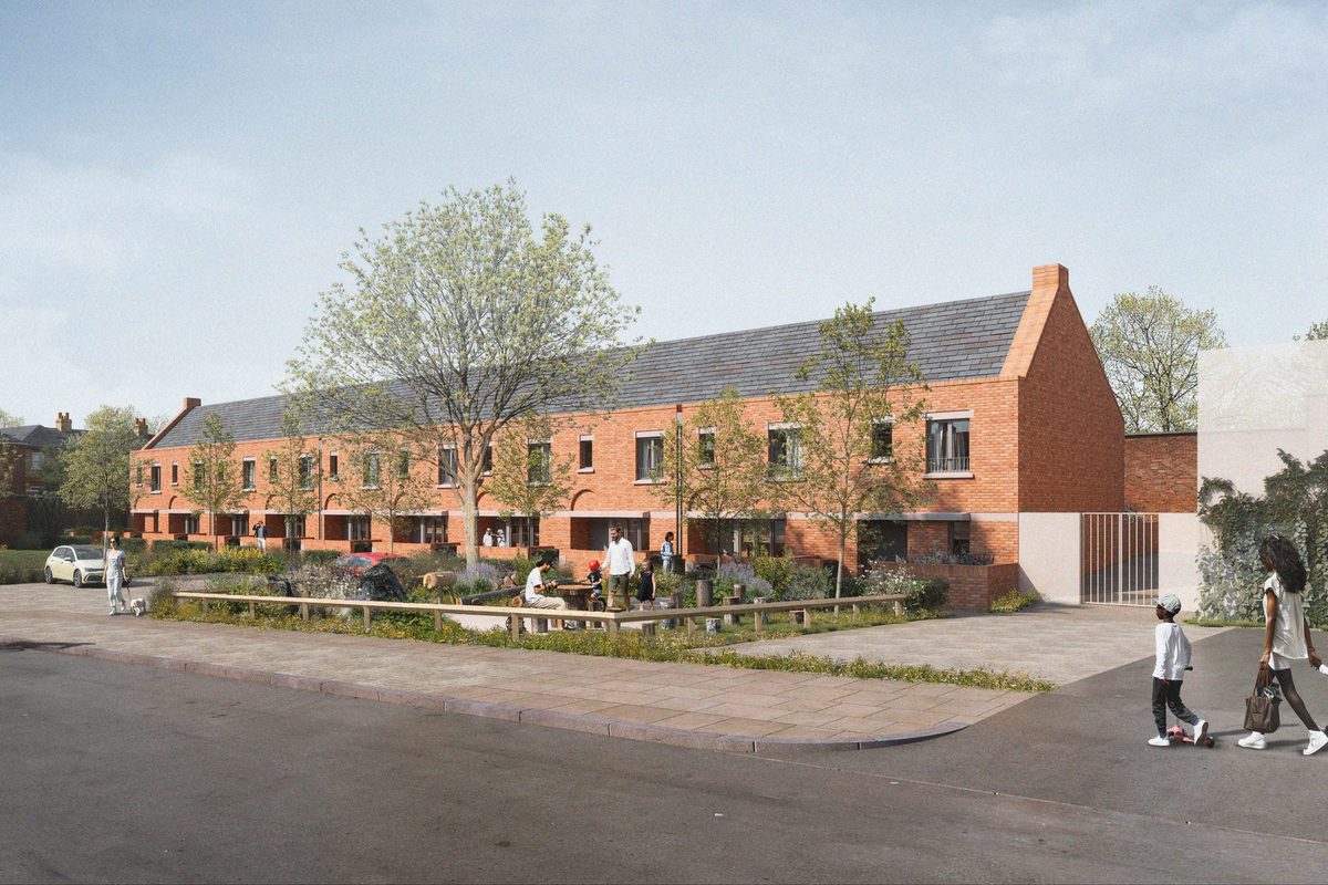 Architect’s visualisation of the new terraced homes at Castlecombe Road